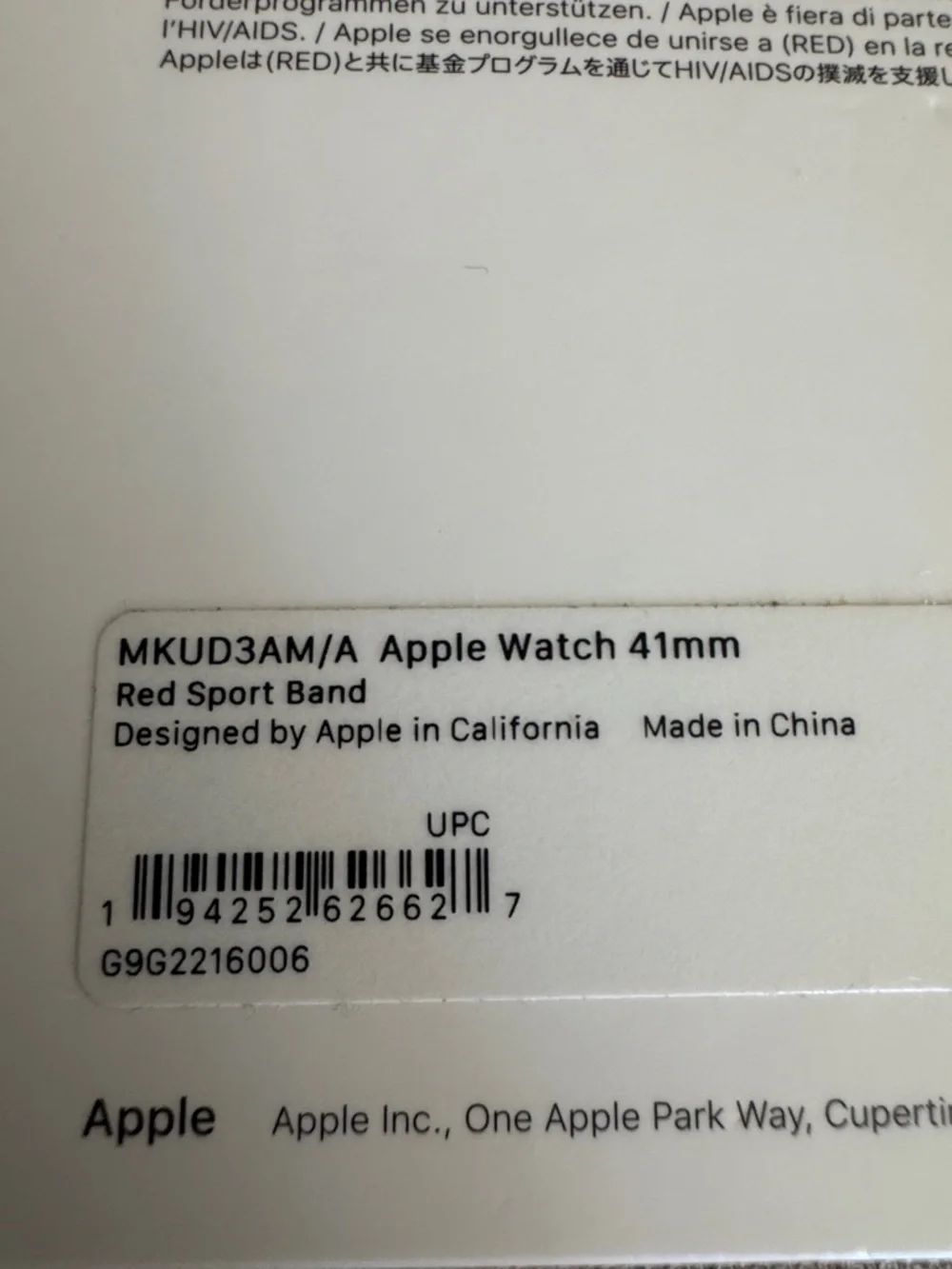 Apple Red Silicone Sport Band for Smartwatch-original Apple